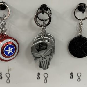 Keychain (Captain America, Skull, or Black Plate Weight)